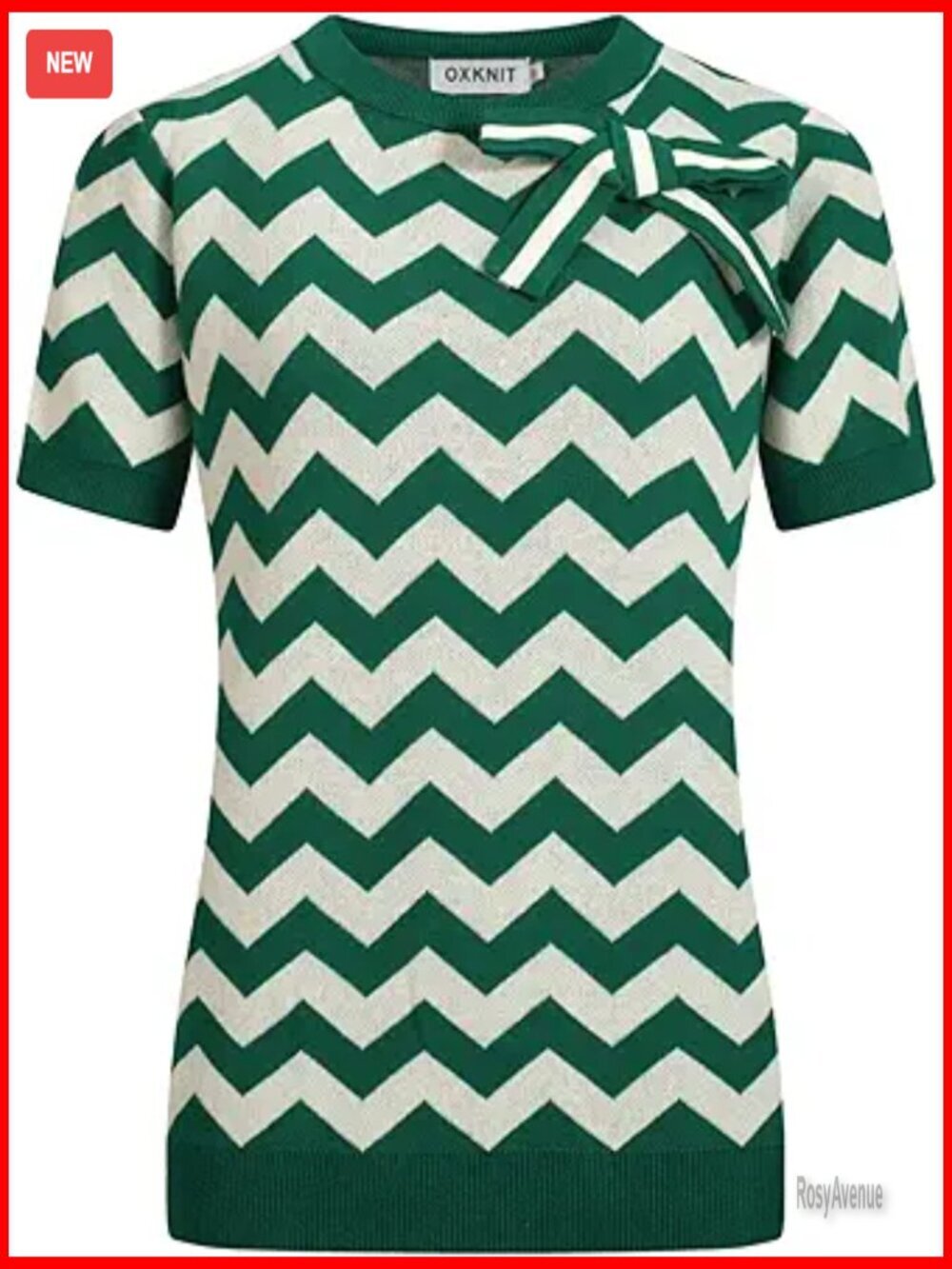 1960s Mod Style Knitted T-Shirt, Crewneck Short Sleeve Cotton Tee
